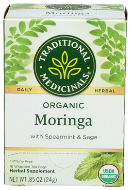 Organic Spearmint & Sage Moringa Tea - 16 BG