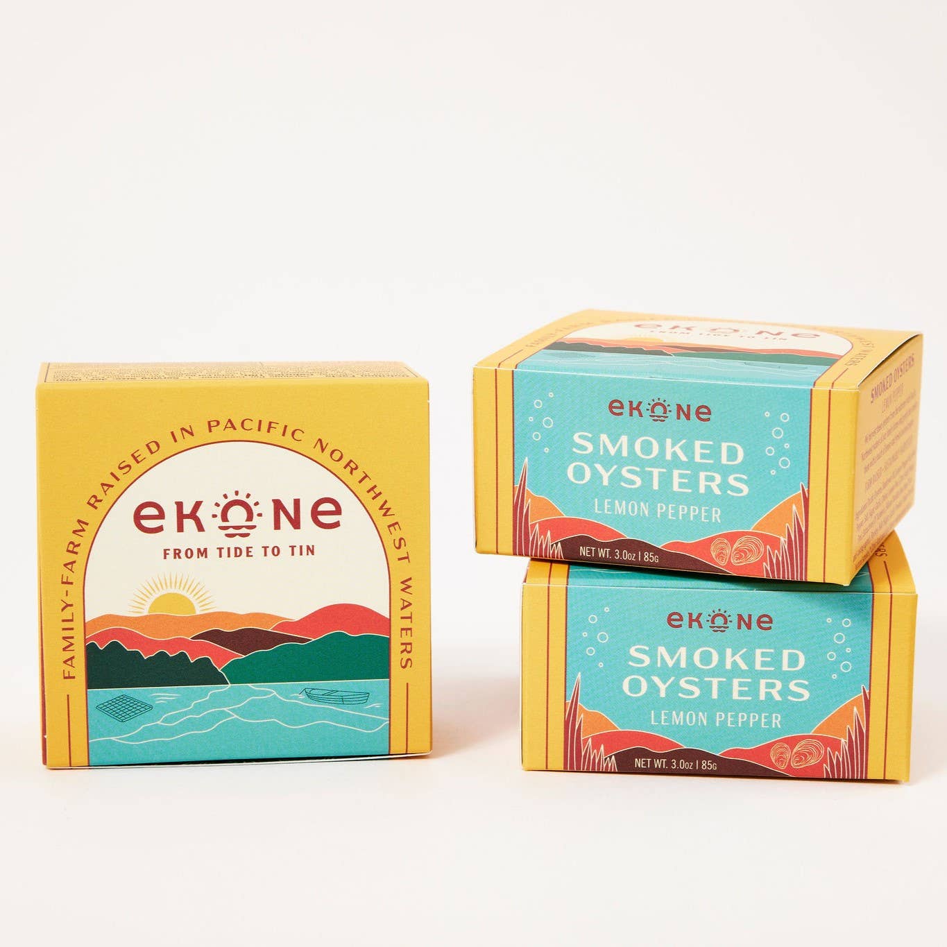 EKONE Lemon Pepper Smoked Oysters - 3.5 OZ
