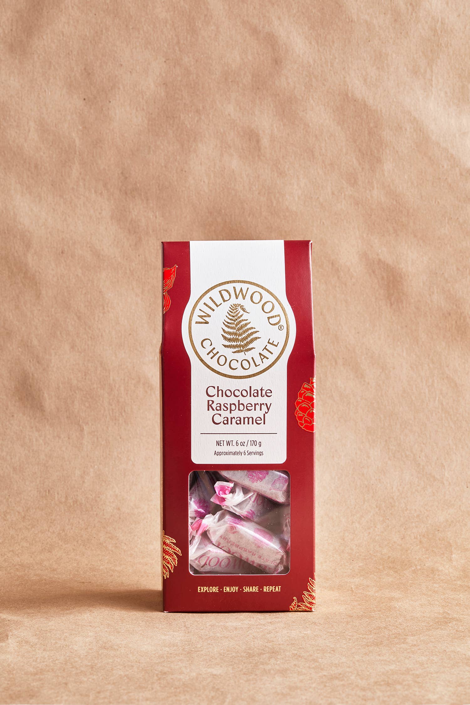 Wildwood Chocolate Raspberry Caramel Box - 6 OZ