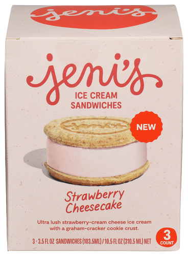 Jenis Strawberry Cheesecake Ice Cream Sandwich - 10.5 OZ