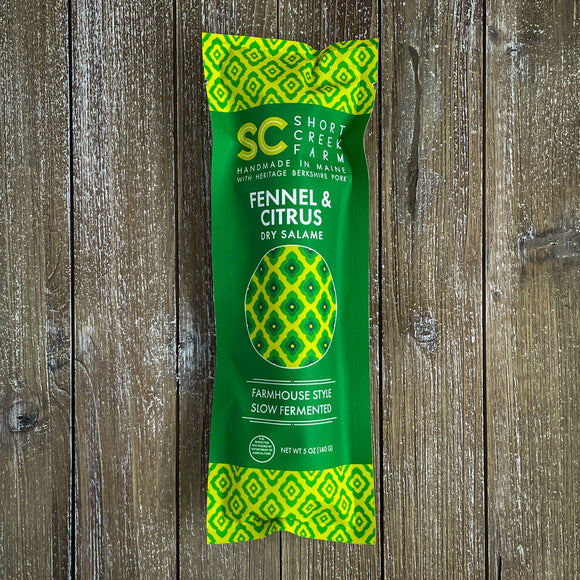 Short Creek Farm Fennel & Citrus Salami - 5 OZ