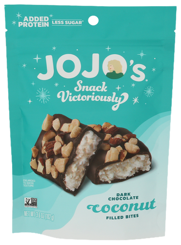 Jojo's Dark Chocolate Coconut Filled Bites - 3.6 OZ