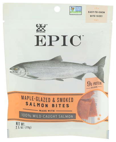 Epic Maple Glazed & Smoked Salmon Bites Jerky - 2.5 OZ