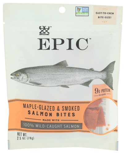 Maple Glazed & Smoked Salmon Bites Jerky - 2.5 OZ