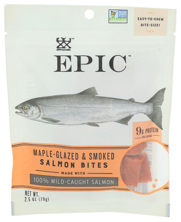 Epic Maple Glazed & Smoked Salmon Bites Jerky - 2.5 OZ