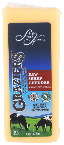 Raw Sharp Cheddar Cheese - 8 OZ