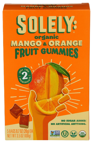 Solely Mango & Orange Fruit Gummies - 3.5 OZ