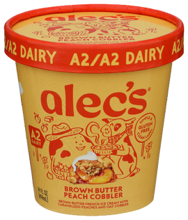 Alec's Brown Butter Peach Cobbler Ice Cream - 14 FO
