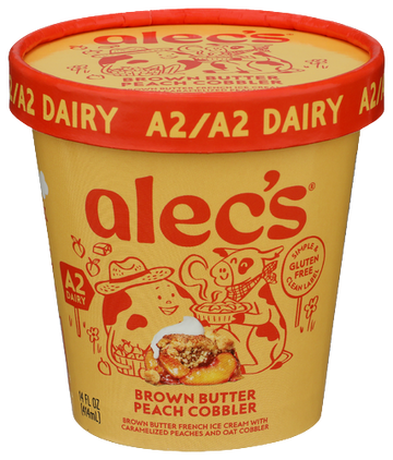 Alec's Brown Butter Peach Cobbler Ice Cream - 14 FO