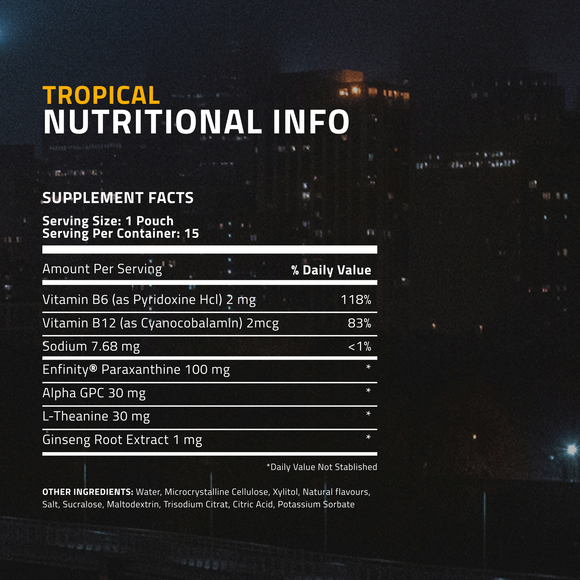 Ultra Pouches - Ultra Focus Pouches (Tropical) - No Nicotine, No Caffeine