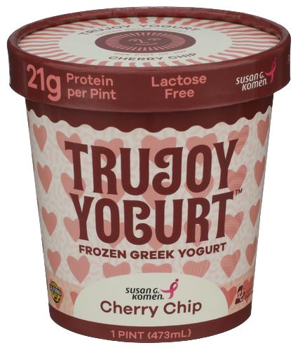 Trujoy Cherry Chip Frozen Greek Yogurt Cup - 16 OZ