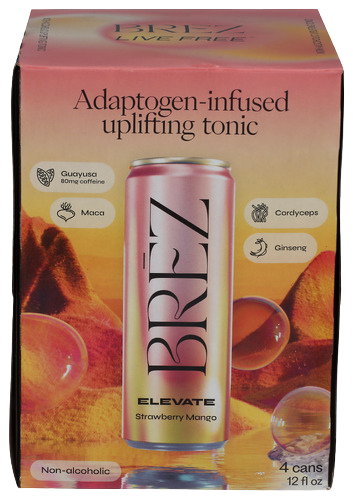 Brez Strawberry Mango Uplifting Tonic - 4 PK