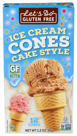 Gluten Free Ice Cream Cones - 1.2 OZ