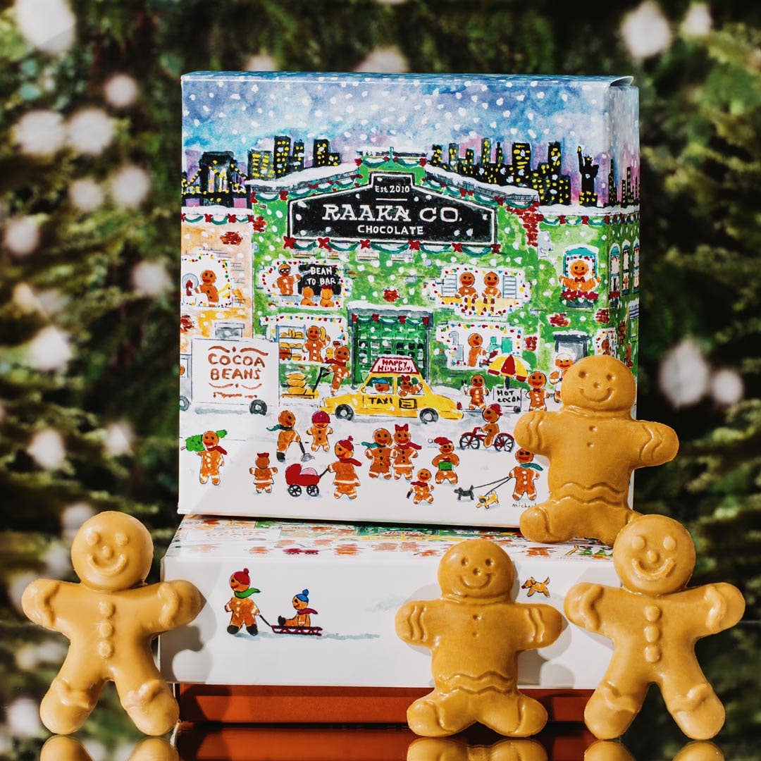 Gingerbread Family White Chocolate Gift Box | Juneau Natural