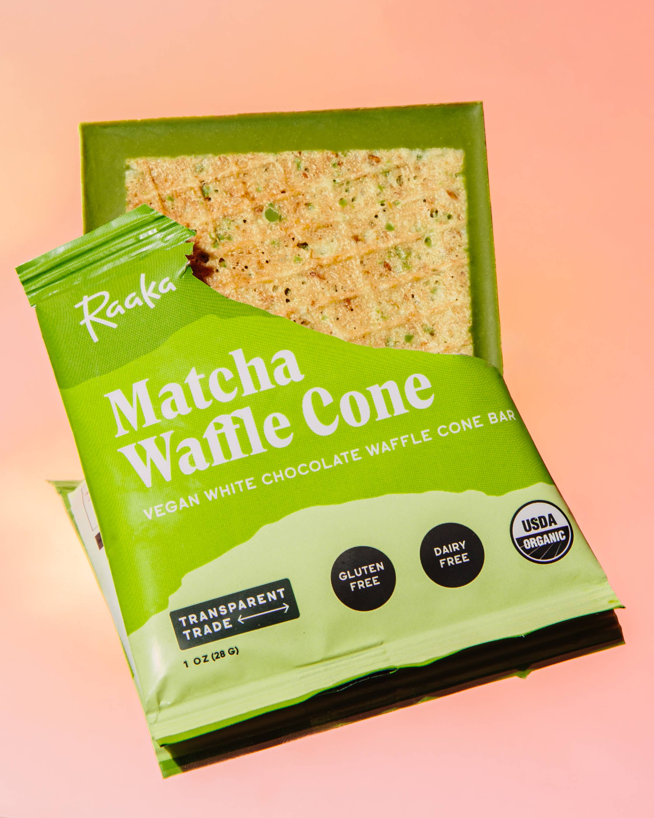 Matcha White Chocolate Waffle Cone Bar - 1 OZ