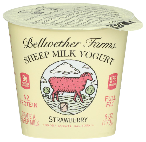 Bellwether Strawberry Sheep Milk Yogurt - 6 FO
