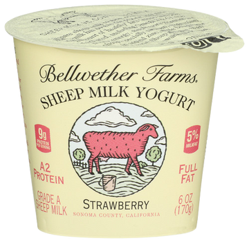 Bellwether Strawberry Sheep Milk Yogurt - 6 FO