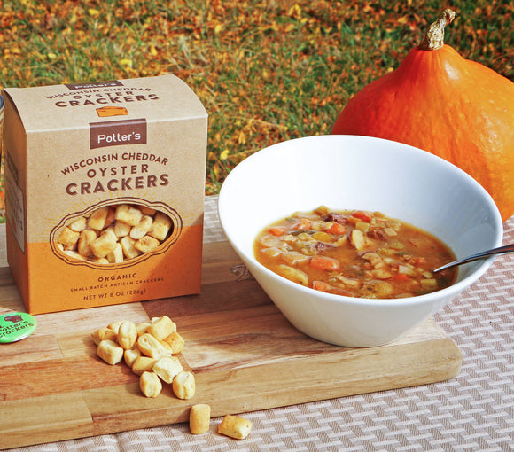 Potter's Crackers Organic Wisconsin Cheddar Oyster Crackers - 5 OZ