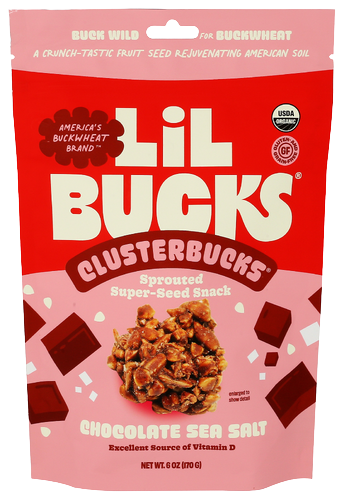 Lil Bucks Sprouted Organic Chocolate Sea Salt Clusterbucks - 6 OZ