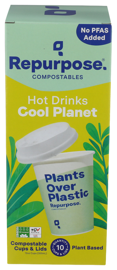 Repurpose 12 OZ Cup + Lid Set - 10 PC