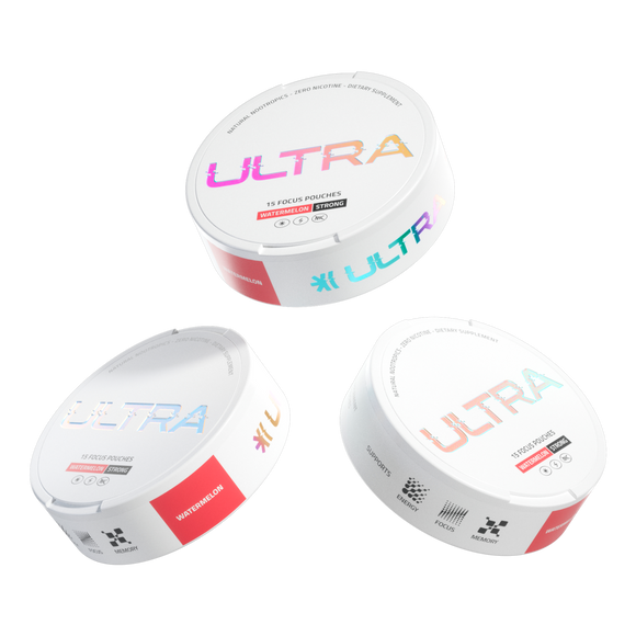 Ultra Pouches - Ultra Focus Pouches (Watermelon) - No Nicotine, No Caffeine