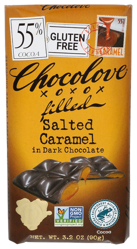 Chocolove Salted Caramel Dark Chocolate Bar - 3.2 OZ