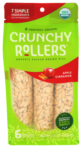 Friendly Grains Organic Apple Cinnamon Crunchy Rollers - 2.85 OZ