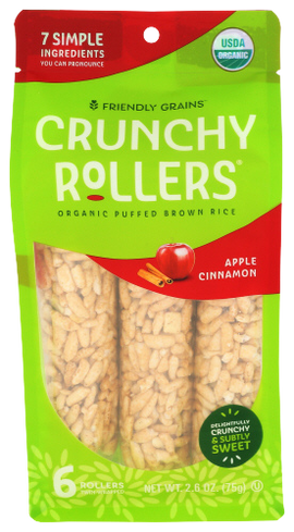 Friendly Grains Organic Apple Cinnamon Crunchy Rollers - 2.85 OZ