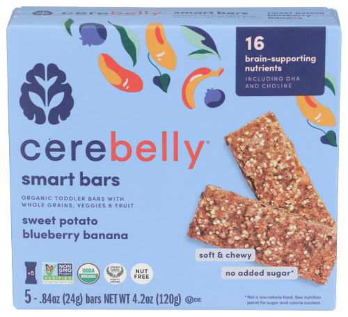 Cerebelly Sweet Potato, Blueberry & Banana Smart Bars - 4.2 OZ