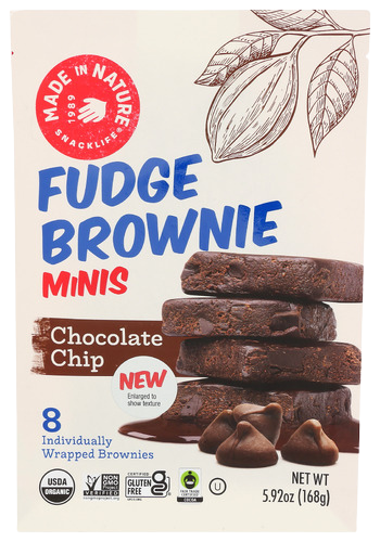 Organic Mini Chocolate Chip Brownies - 5.92 OZ