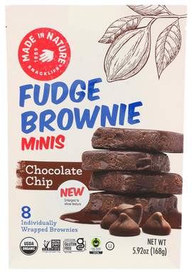 Organic Mini Chocolate Chip Brownies - 5.92 OZ