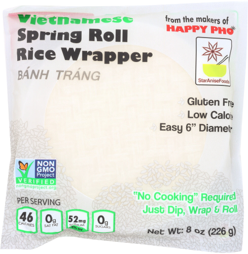 Vietnamese Spring Roll Rice Wrapper - 8 OZ | Juneau Natural