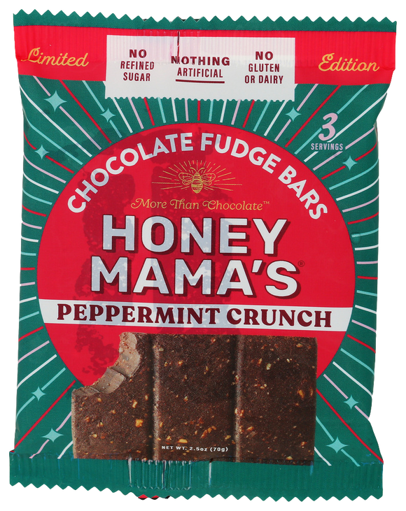 Honey Mamas Peppermint Crunch Chocolate Fudge Bar - 2.5 OZ