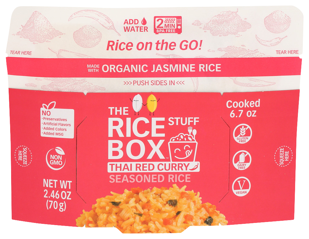 Thai Red Curry Seasoned Rice on The Go - 2.46 OZ | Juneau Natural