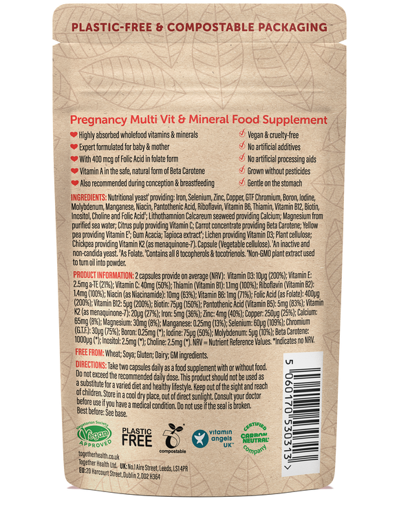 Pregnancy Vitamins – Folic Acid – Prenatal - 60 CAPSULES