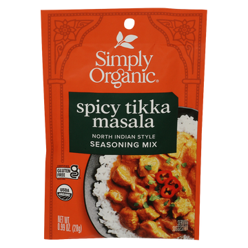 Simply Organic Spicy Tikka Masala Seasoning - 0.99 OZ