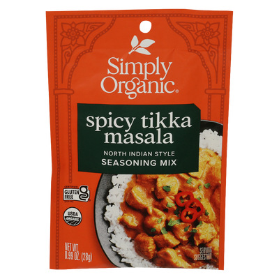Simply Organic Spicy Tikka Masala Seasoning - 0.99 OZ