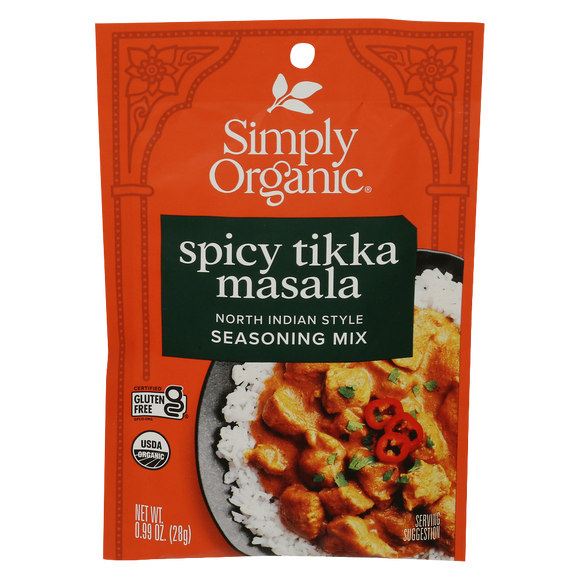 Simply Organic Spicy Tikka Masala Seasoning - 0.99 OZ
