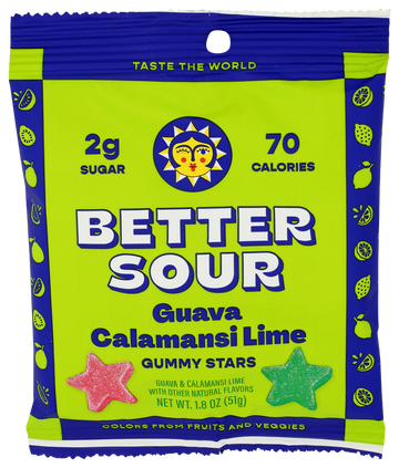 Better Sour Guava Calamansi Lime Gummy Stars - 1.8 OZ
