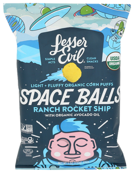 Lesser Evil Organic Ranch Space Balls - 5 OZ