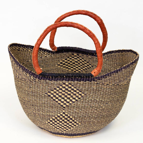 Large Multicolor Tote Basket Bag