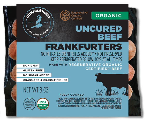 Organic Uncured Beef Frankfurters - 8 OZ