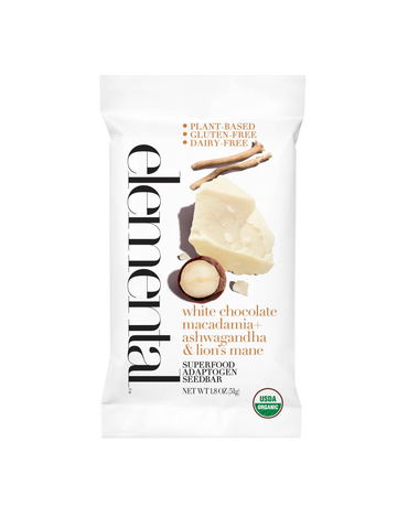 White Chocolate Macadamia + Ashwagandha & Lion's Mane Superfood Bar - 1.8 OZ