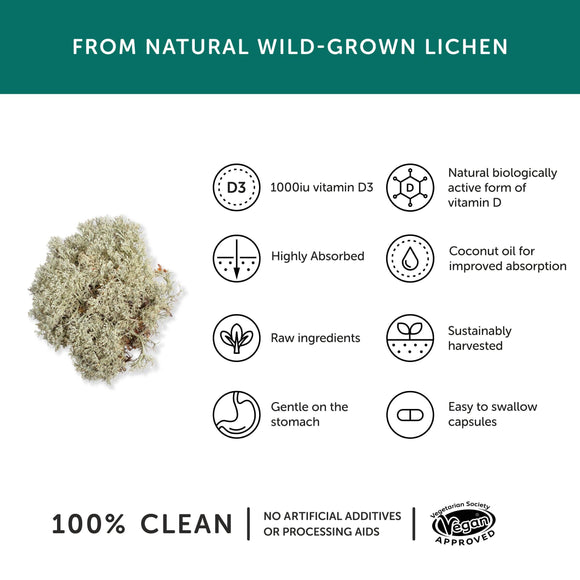 Vitamin D – Vegan D3 – 30 CAPSULES