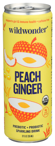 Organic Peach Ginger Sparkling Drink - 12 FO