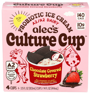 Alec's Chocolate Strawberry Culture Cup - 4 PK