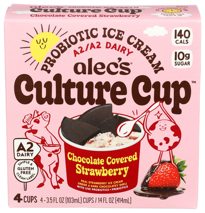 Alec's Chocolate Strawberry Culture Cup - 4 PK