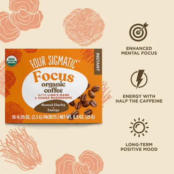 Four Sigmatic Organic Focus Instant Coffee - 0.9 OZ