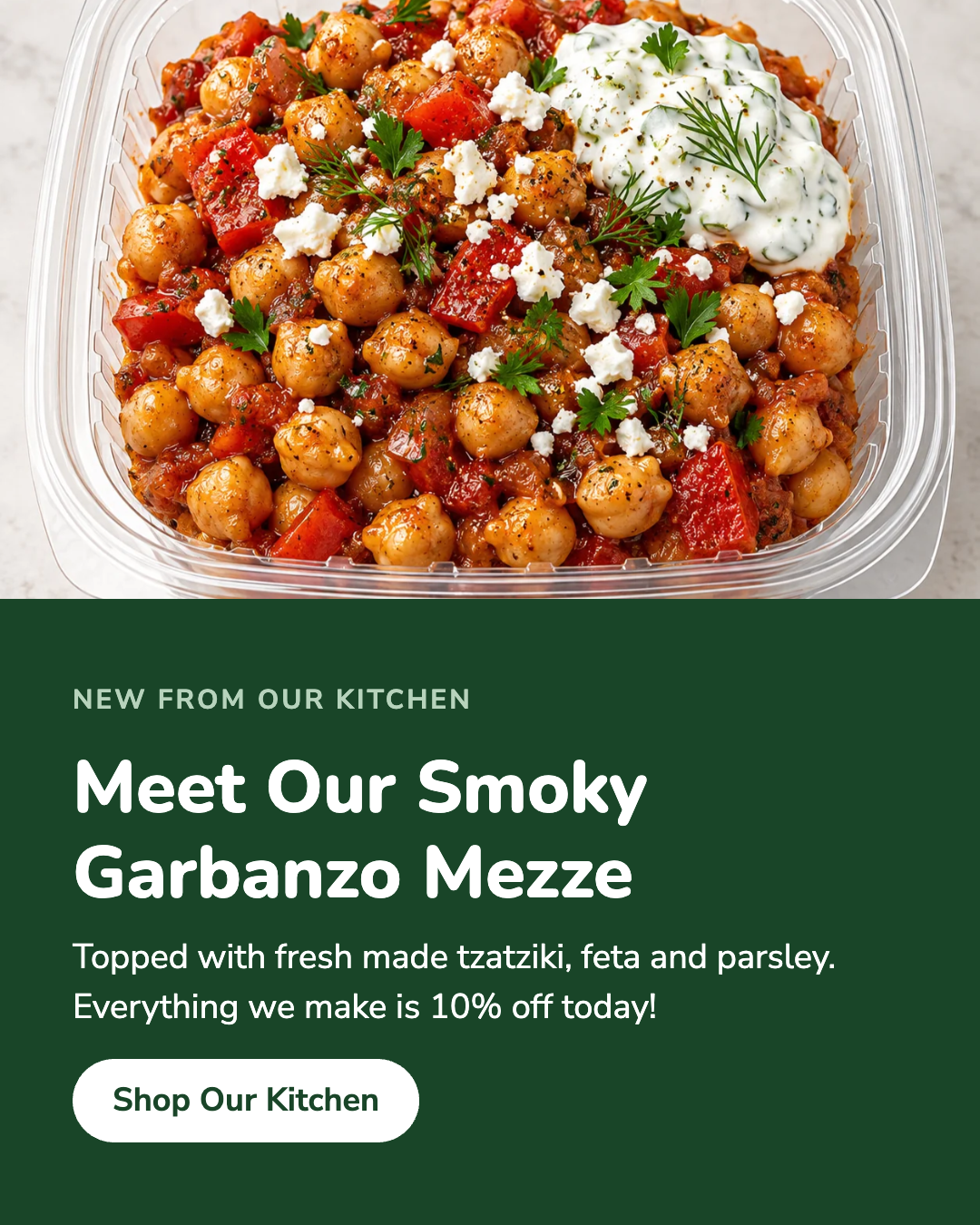 New Smoky Garbanzo Mezze from the Juneau Natural kitchen