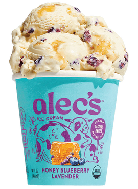 Organic Honey Blueberry Lavender Ice Cream - 14 FO